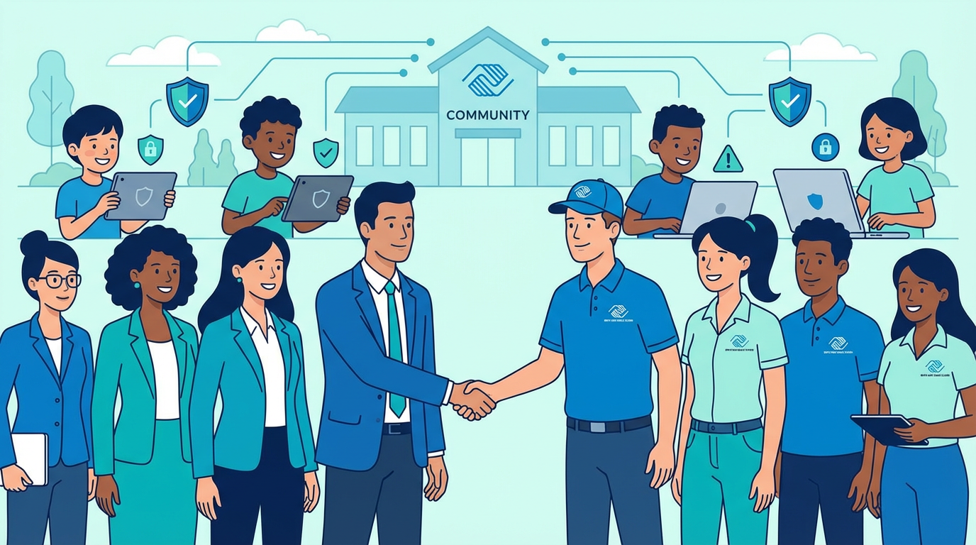 Community partnership between tech professionals and youth organization